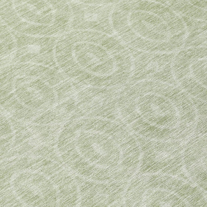 LOOMLAN Rugs Zafrine Green Washable Indoor-Outdoor Rug