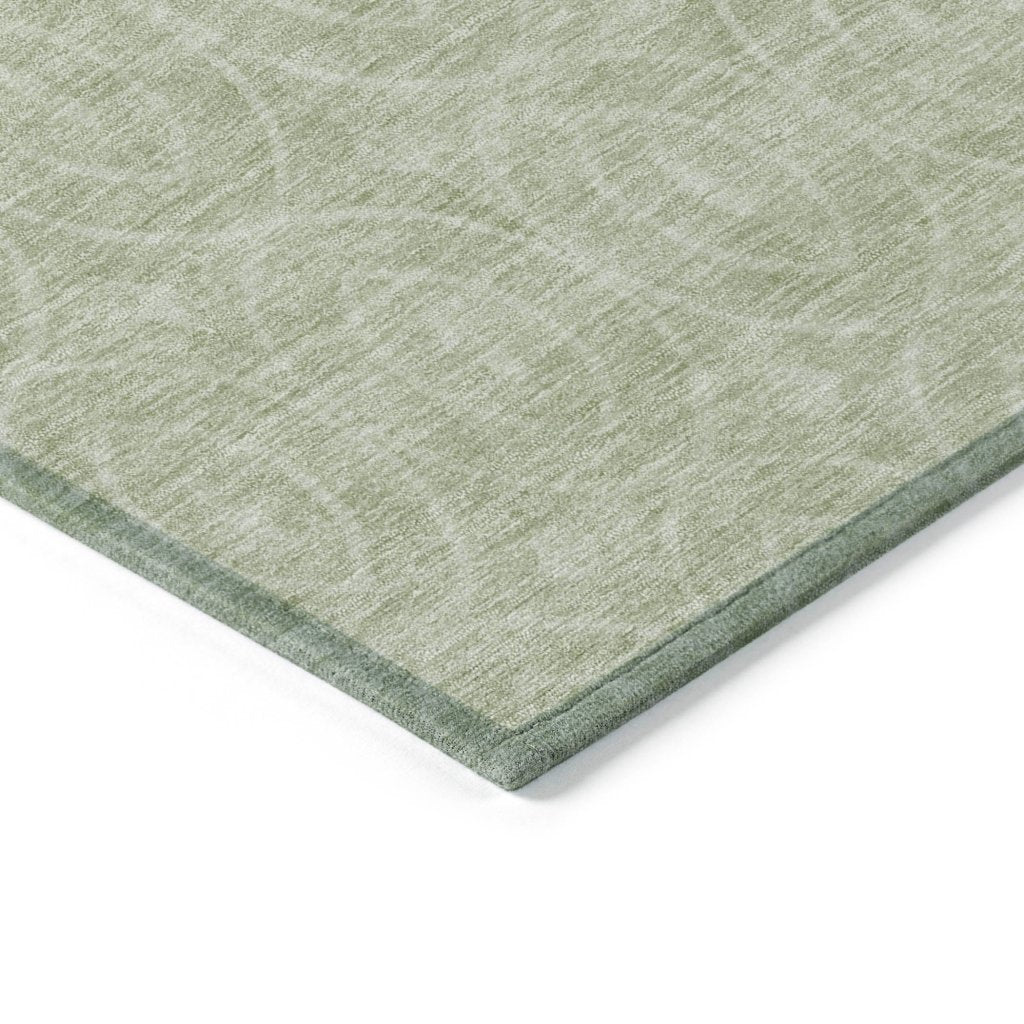 LOOMLAN Rugs Zafrine Green Washable Indoor-Outdoor Rug
