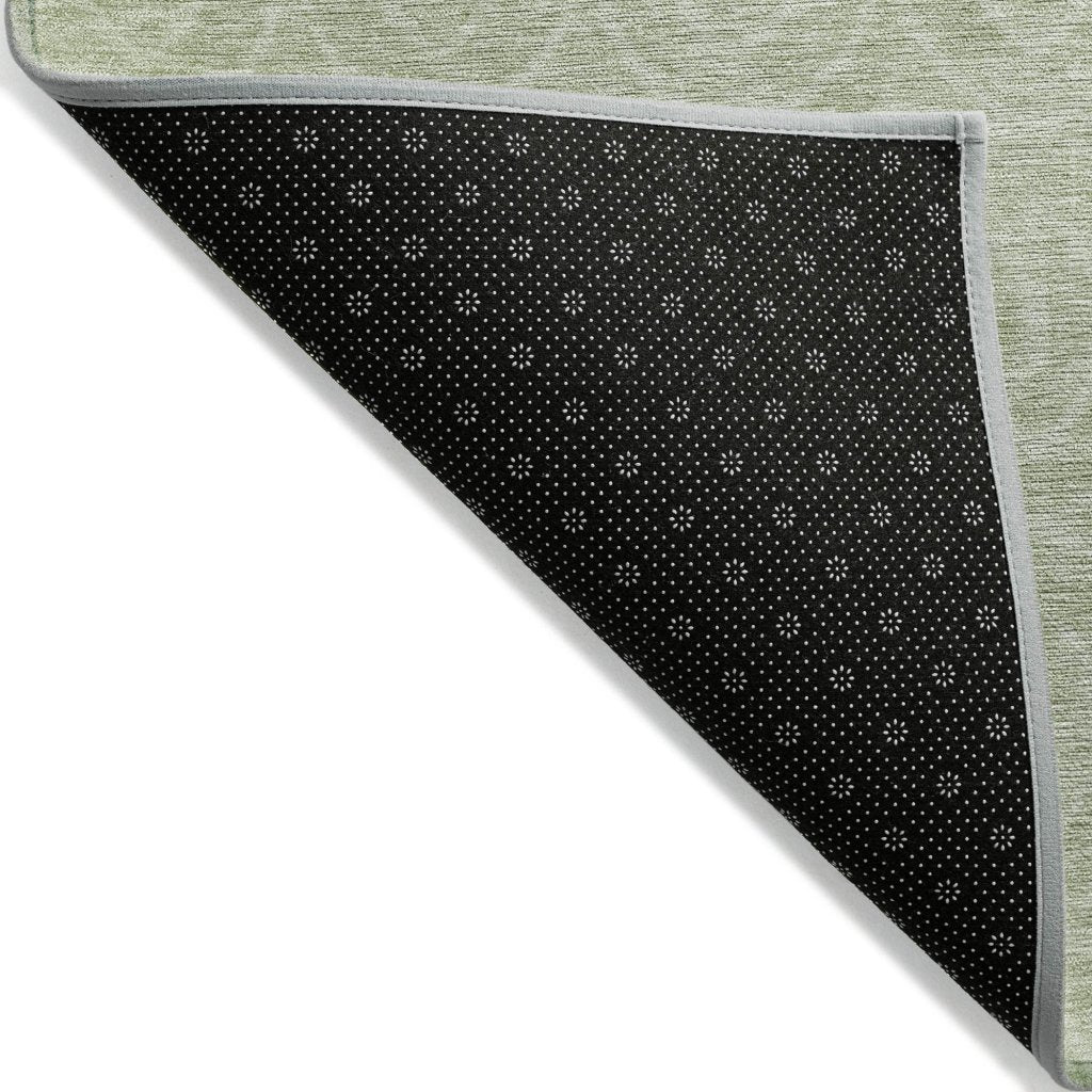 LOOMLAN Rugs Zafrine Green Washable Indoor-Outdoor Rug