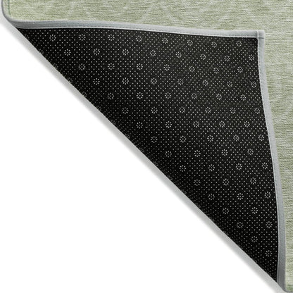 LOOMLAN Rugs Zafrine Green Washable Indoor-Outdoor Rug