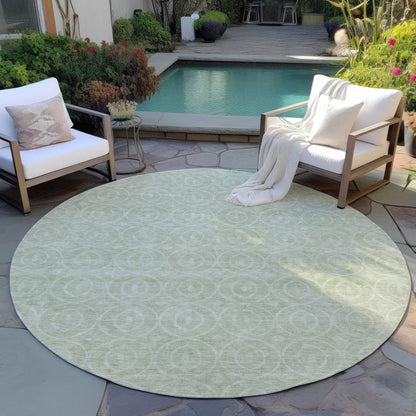 LOOMLAN Rugs Zafrine Green Washable Indoor-Outdoor Rug