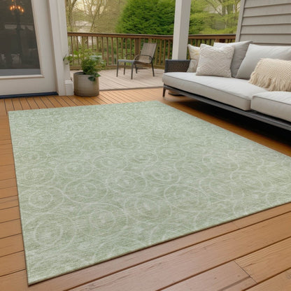 LOOMLAN Rugs Zafrine Green Washable Indoor-Outdoor Rug