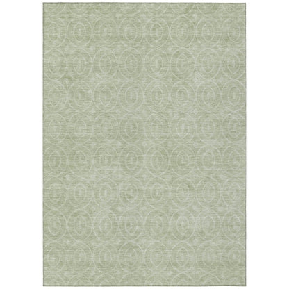 LOOMLAN Rugs Zafrine Green Washable Indoor-Outdoor Rug