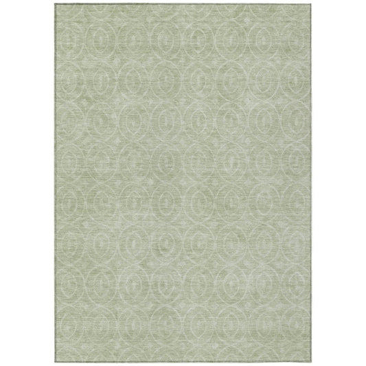 LOOMLAN Rugs Zafrine Green Washable Indoor-Outdoor Rug
