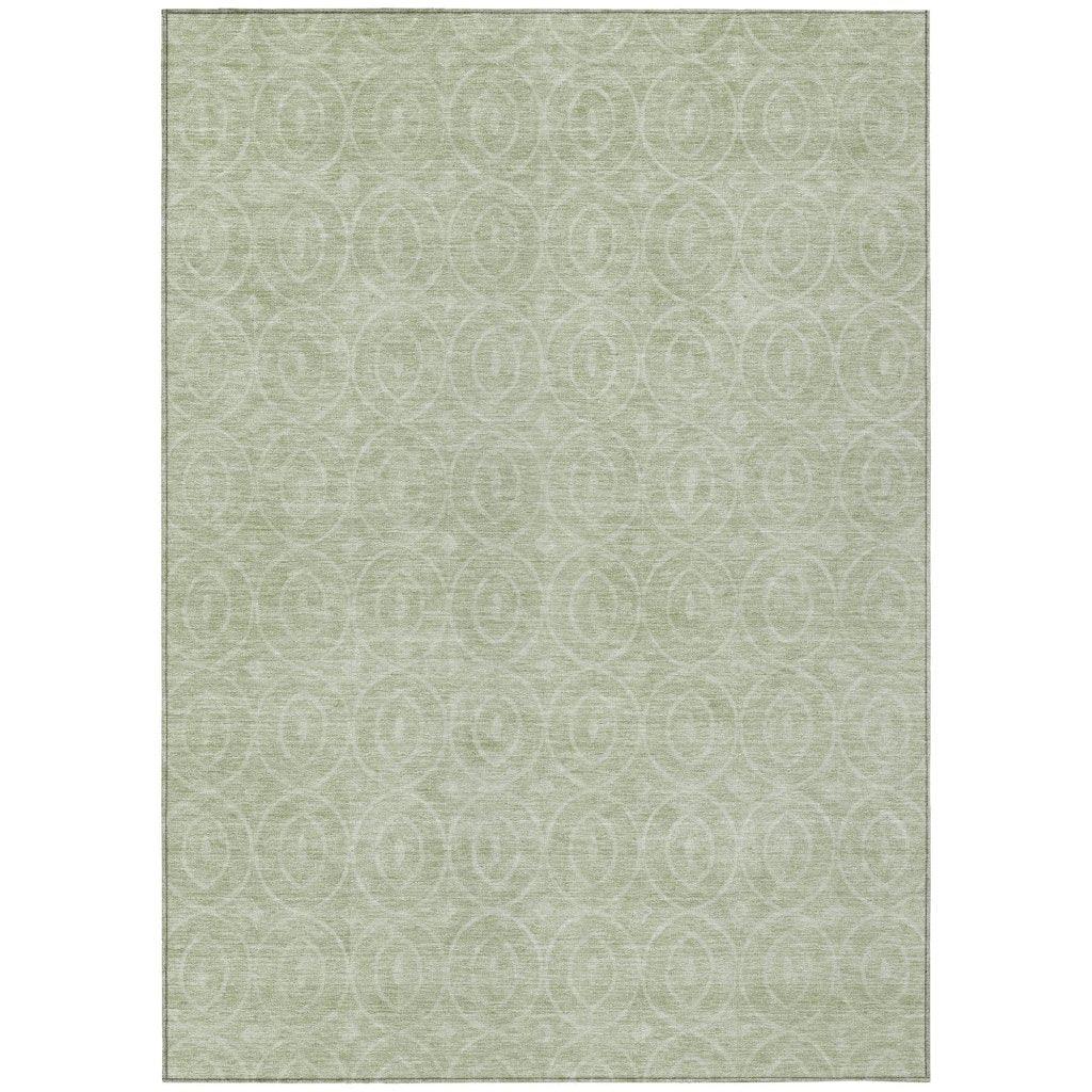 LOOMLAN Rugs Zafrine Green Washable Indoor-Outdoor Rug