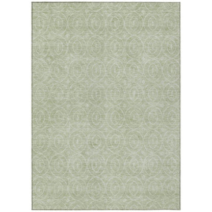 LOOMLAN Rugs Zafrine Green Washable Indoor-Outdoor Rug