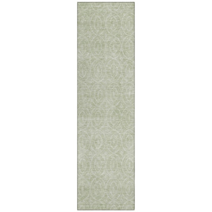 LOOMLAN Rugs Zafrine Green Washable Indoor-Outdoor Rug
