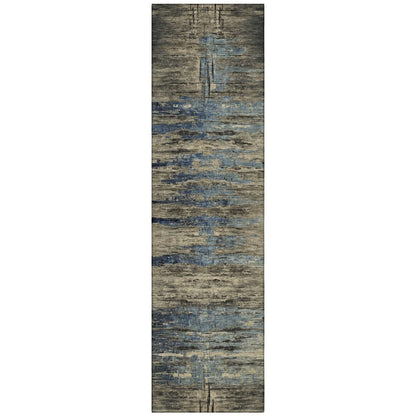 LOOMLAN Rugs Zahran Brown Washable Indoor-Outdoor Rug