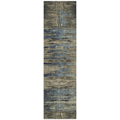 LOOMLAN Rugs Zahran Brown Washable Indoor-Outdoor Rug