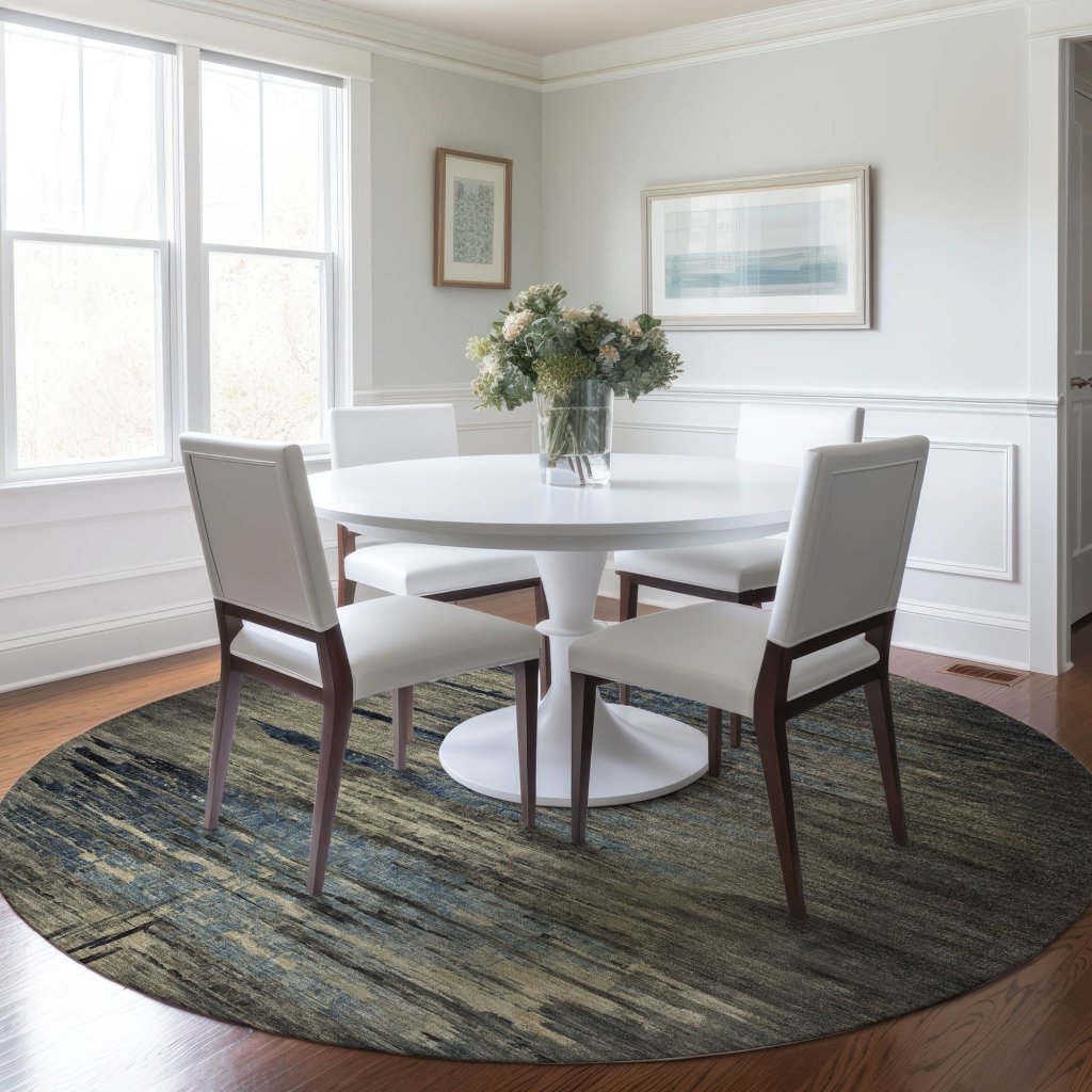 LOOMLAN Rugs Zahran Brown Washable Indoor-Outdoor Rug
