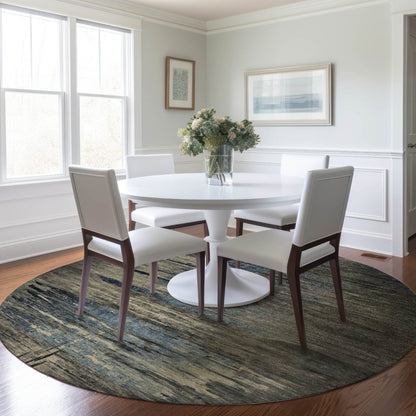 LOOMLAN Rugs Zahran Brown Washable Indoor-Outdoor Rug
