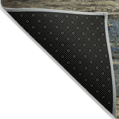 LOOMLAN Rugs Zahran Brown Washable Indoor-Outdoor Rug