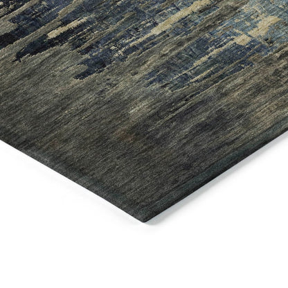 LOOMLAN Rugs Zahran Brown Washable Indoor-Outdoor Rug