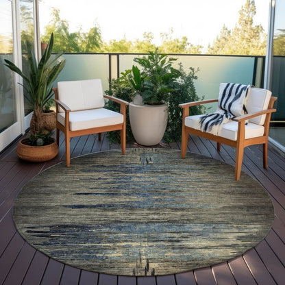 LOOMLAN Rugs Zahran Brown Washable Indoor-Outdoor Rug
