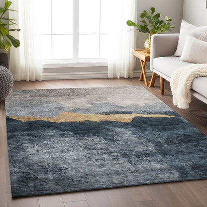 LOOMLAN Rugs Zailor Blue Washable Indoor-Outdoor Rug