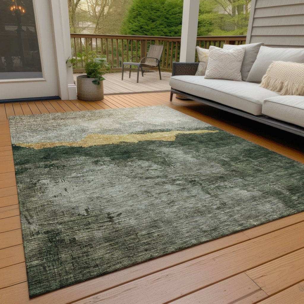 LOOMLAN Rugs Zailor Fern Washable Indoor-Outdoor Rug