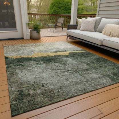 LOOMLAN Rugs Zailor Fern Washable Indoor-Outdoor Rug