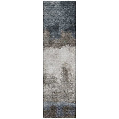 LOOMLAN Rugs Zailor Gray Washable Indoor-Outdoor Rug