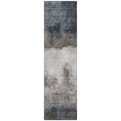 LOOMLAN Rugs Zailor Gray Washable Indoor-Outdoor Rug