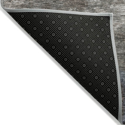 LOOMLAN Rugs Zailor Gray Washable Indoor-Outdoor Rug