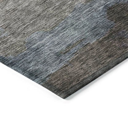 LOOMLAN Rugs Zailor Gray Washable Indoor-Outdoor Rug