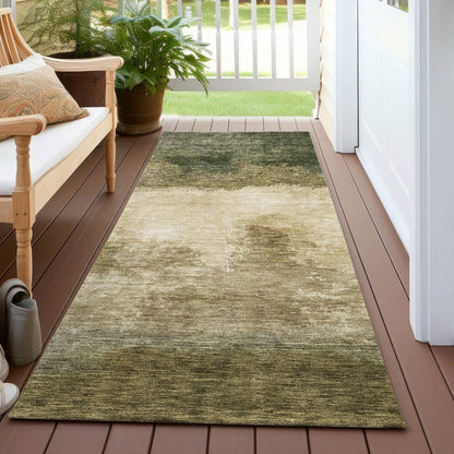 LOOMLAN Rugs Zailor Green Washable Indoor-Outdoor Rug
