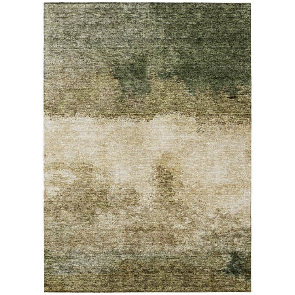 LOOMLAN Rugs Zailor Green Washable Indoor-Outdoor Rug