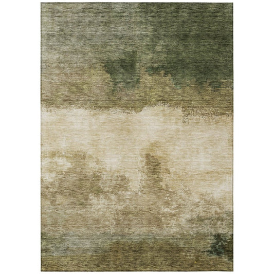 LOOMLAN Rugs Zailor Green Washable Indoor-Outdoor Rug