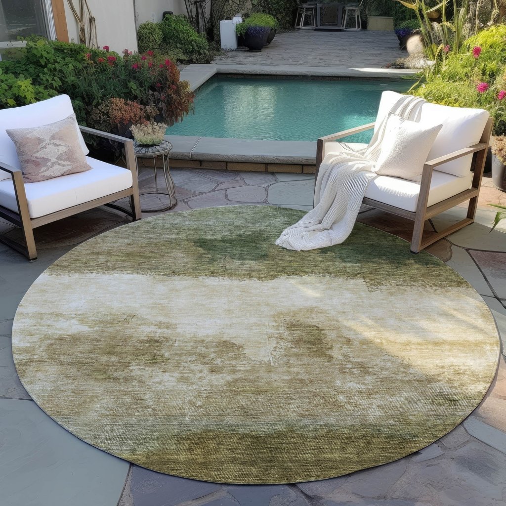 LOOMLAN Rugs Zailor Green Washable Indoor-Outdoor Rug