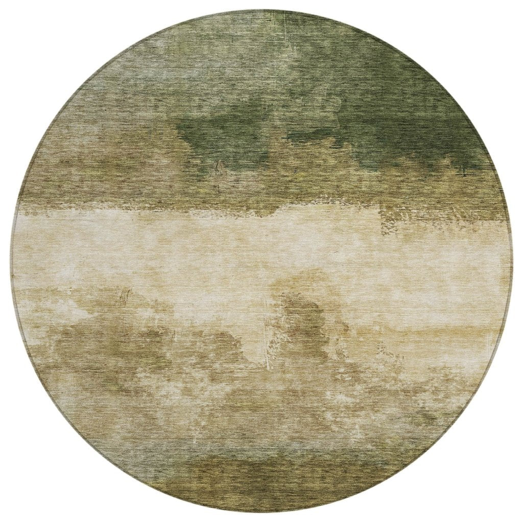 LOOMLAN Rugs Zailor Green Washable Indoor-Outdoor Rug