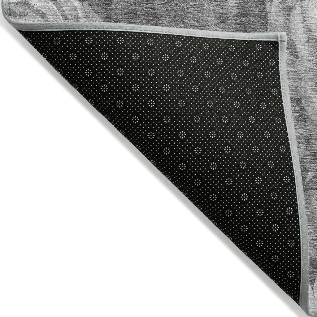 LOOMLAN Rugs Zaleenah Gray Washable Indoor-Outdoor Rug
