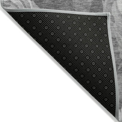 LOOMLAN Rugs Zaleenah Gray Washable Indoor-Outdoor Rug
