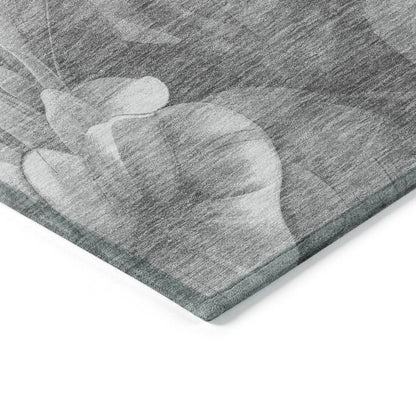 LOOMLAN Rugs Zaleenah Gray Washable Indoor-Outdoor Rug