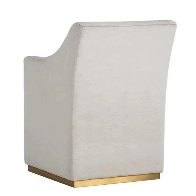 SUNPAN Zane Fabric Wheeled Dining Chair
