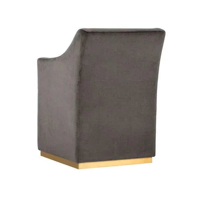 SUNPAN Zane Fabric Wheeled Dining Chair