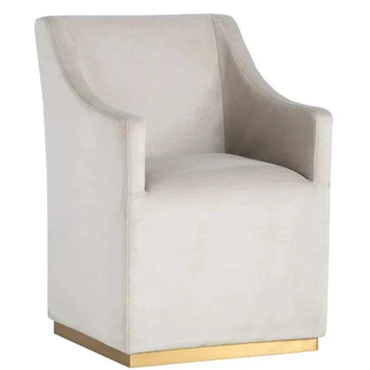 SUNPAN Zane Fabric Wheeled Dining Chair