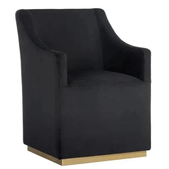SUNPAN Zane Fabric Wheeled Dining Chair
