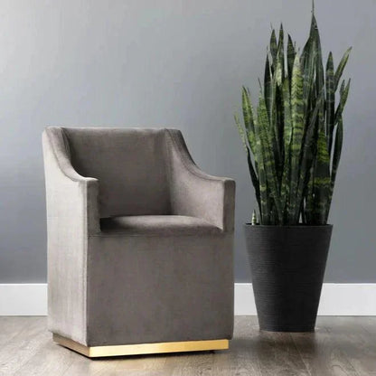 SUNPAN Zane Fabric Wheeled Dining Chair
