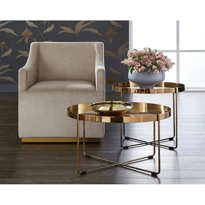 SUNPAN Zane Fabric Wheeled Dining Chair