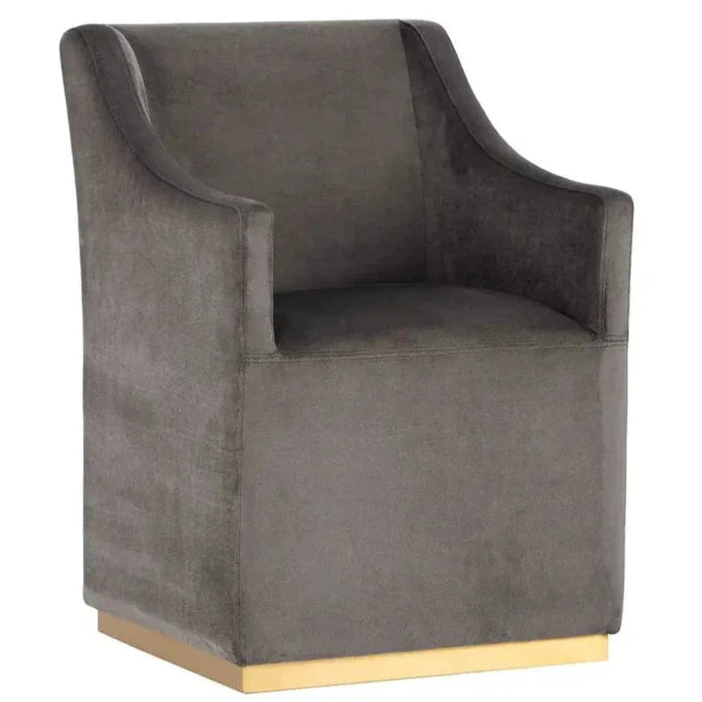 SUNPAN Zane Fabric Wheeled Dining Chair