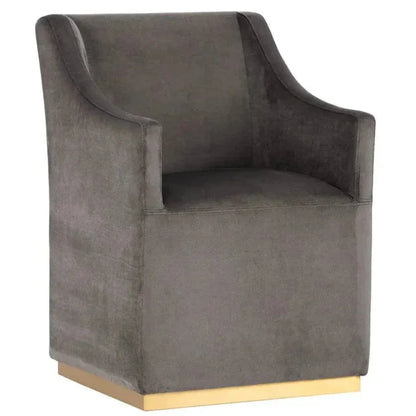 SUNPAN Zane Fabric Wheeled Dining Chair