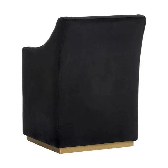 SUNPAN Zane Fabric Wheeled Dining Chair
