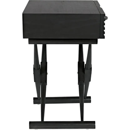 Noir Zanta Wood Rectangle Side Table