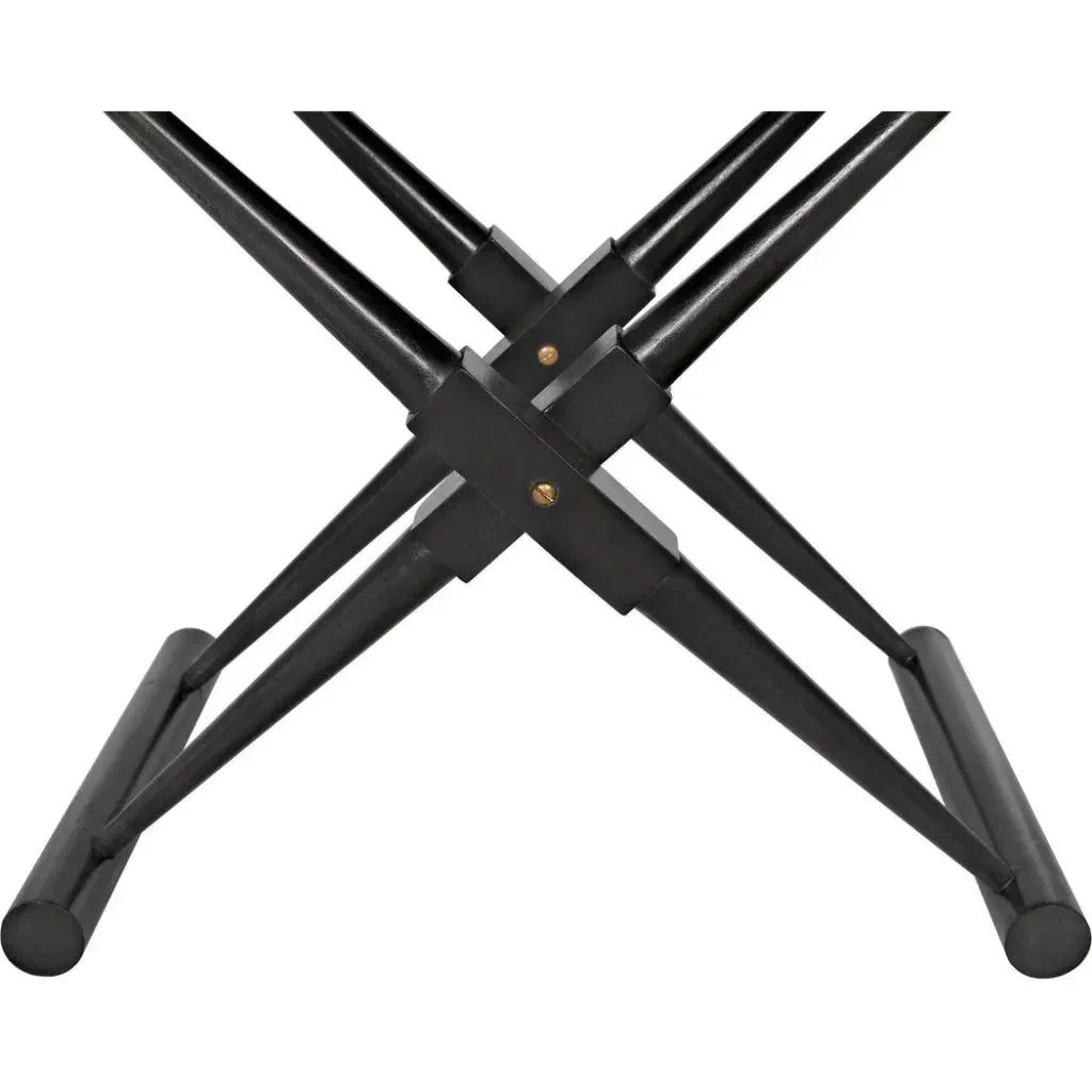 Noir Zanta Wood Rectangle Side Table