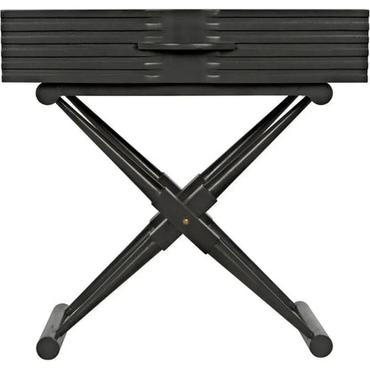 Noir Zanta Wood Rectangle Side Table