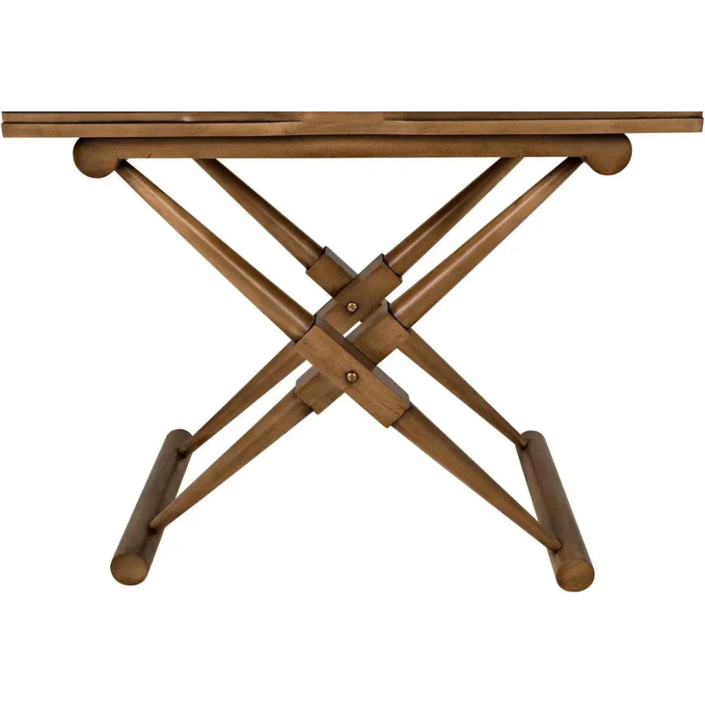 Noir Zanta Wood Rectangle Side Table