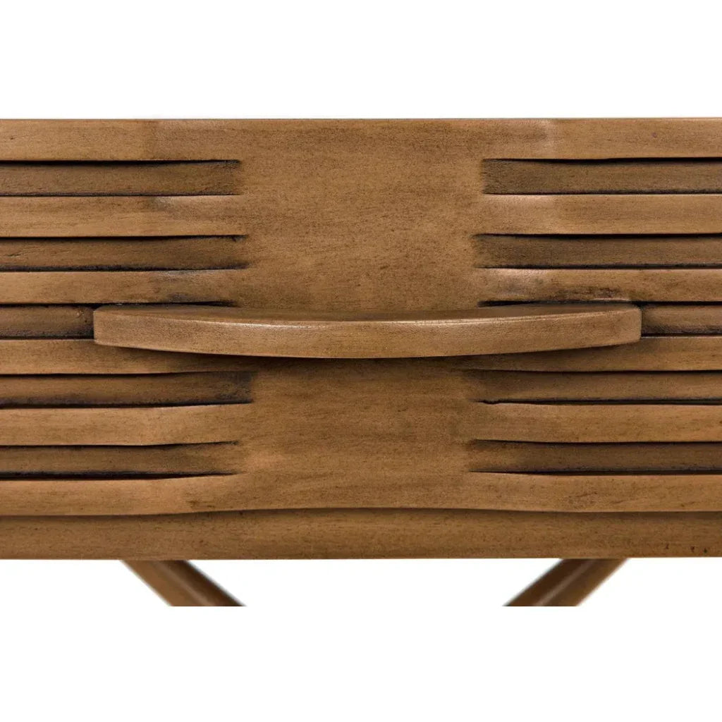 Noir Zanta Wood Rectangle Side Table