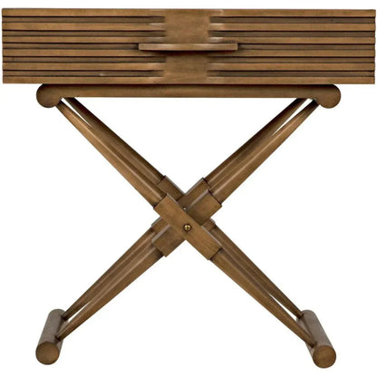 Noir Zanta Wood Rectangle Side Table