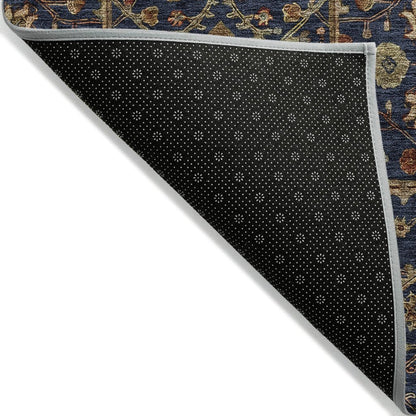 LOOMLAN Rugs Zara Blue Washable Indoor-Outdoor Rug