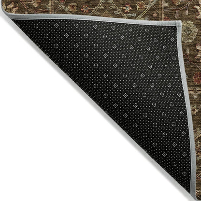 LOOMLAN Rugs Zara Brown Washable Indoor-Outdoor Rug